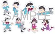 楽天ブックスにて「おそ松さん」のDVDとBlu-rayいずれかの各巻を購入すると進呈される「キャラ画使用切り抜きポストカード」。