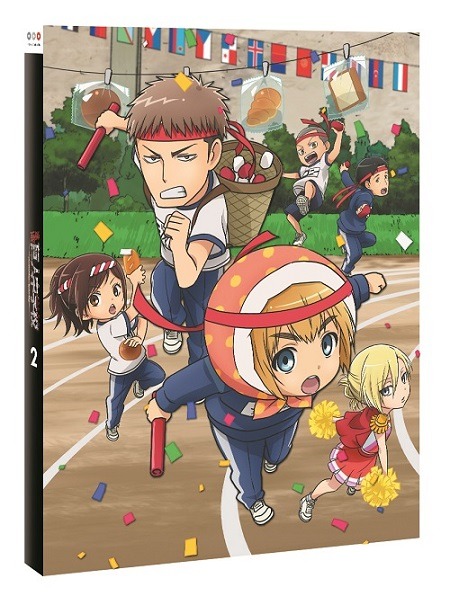 アニメ「進撃！巨人中学校」DVD＆Blu-ray2巻のジャケット。
