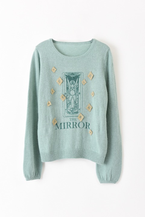 MIRRORのカードプルオーバーニット