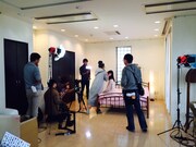 ドラマの制作風景。