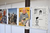 水木しげるの生前を振り返るパネルの一部。