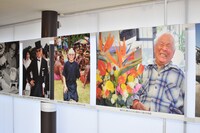 水木しげるの生前を振り返るパネルの一部。