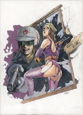 「ワイルド7」の原画。