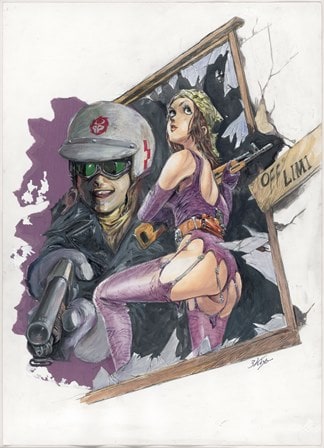 「ワイルド7」の原画。