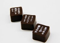 「なんだか恋がしたくなるチョコ」のセリフ入りチョコ。