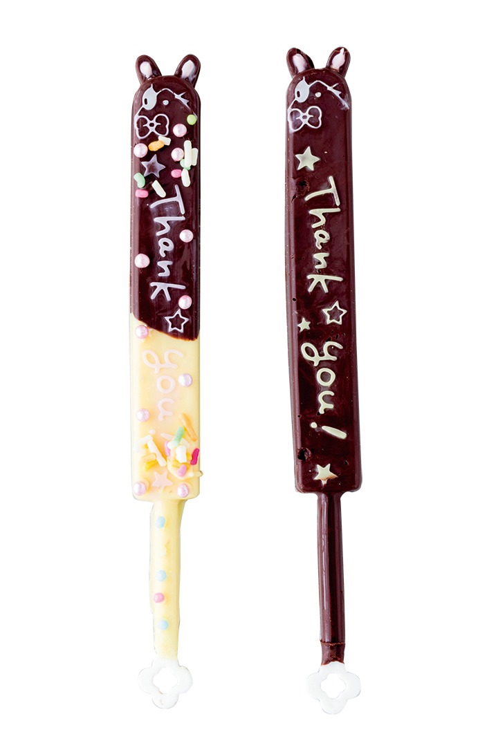 付録を使って作成したチョコバー。