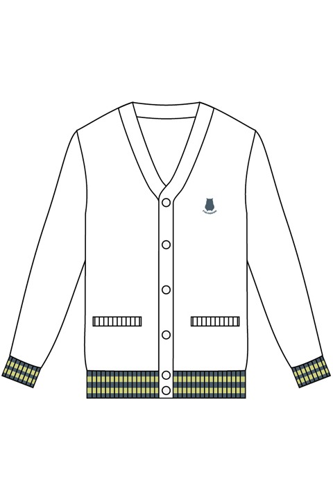 カーディガンの表。