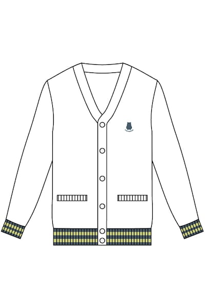 カーディガンの表。