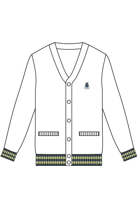 カーディガンの表。