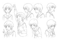 近藤亜紗子（CV：鈴木愛奈）の設定画。