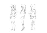 西山芹奈の設定画。