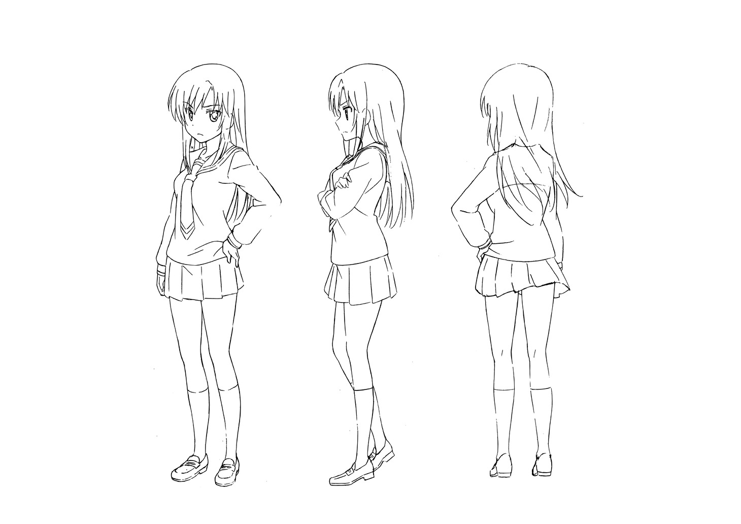 西山芹奈の設定画。