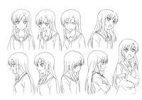 西山芹奈の設定画。