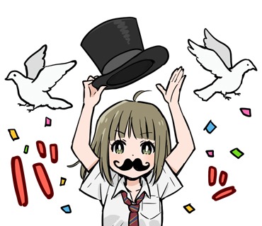 LINEスタンプ「無口な彼女。」より。