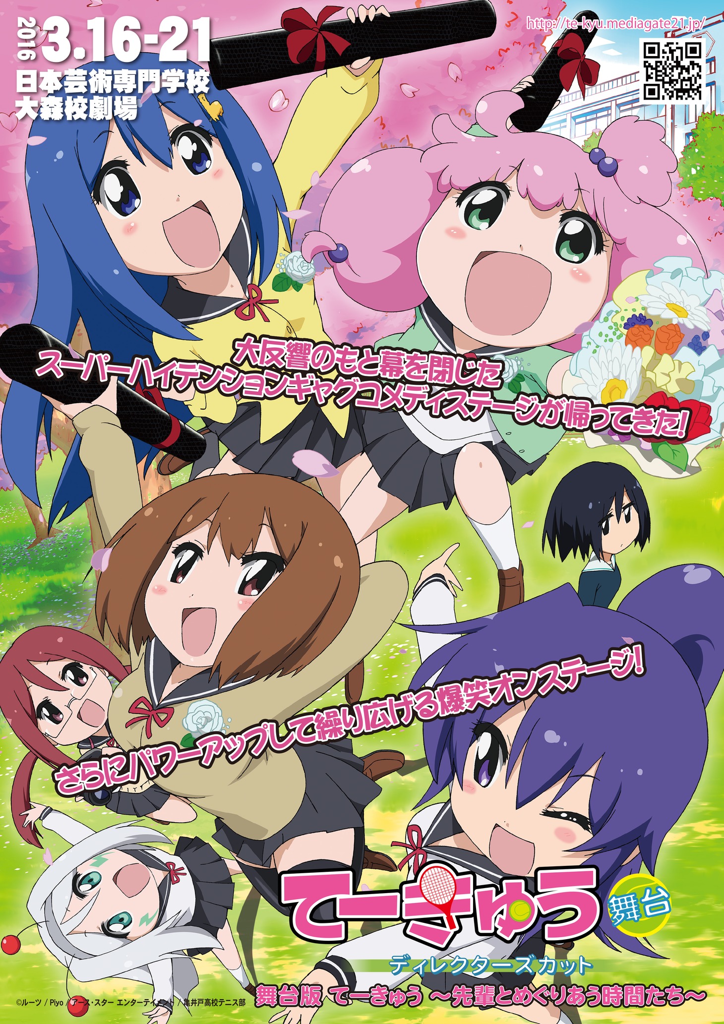 舞台「てーきゅう～先輩とめぐりあう時間たち～ディレクターズカット」のチラシ。