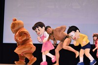 「映画ドラえもん 新・のび太の日本誕生」完成披露舞台挨拶の様子。