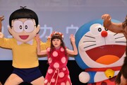 「映画ドラえもん 新・のび太の日本誕生」完成披露舞台挨拶の様子。