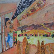 Stevie Wonder「Innervisions」のジャケットを根本敬が描いたもの。