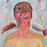 David Bowie「Aladdin Sane」のジャケットを根本敬が描いたもの。