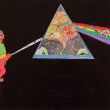 Pink Floyd「The Dark Side of the Moon」のジャケットを根本敬が描いたもの。
