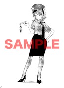 複製原画が並べられた「枝垂ほたるファッションショー」のイメージ。