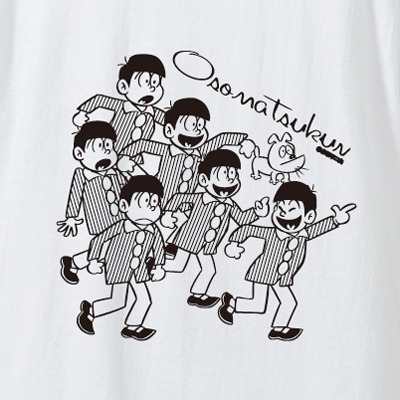 「おそ松くん」Tシャツ（モノクロVER）