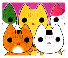 LINEスタンプ「須藤真澄のゆずとゆかいなこねこたち」より。