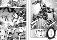 「機動戦士ガンダム外伝 ザ・ブルー・ディスティニー」のブルーディスティニー1号機登場シーン。