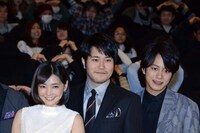 「珍遊記」初日舞台挨拶の様子。