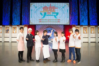 （左から）櫻井孝宏、諏訪部順一、高橋未奈美、松岡禎丞、種田梨沙、大西沙織、花江夏樹、小野友樹。