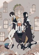 春河35による「文豪ストレイドッグス」×角川文庫のイメージイラスト。