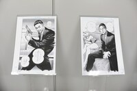 サイン会の会場には「アダムとイブ」の原画も展示された。