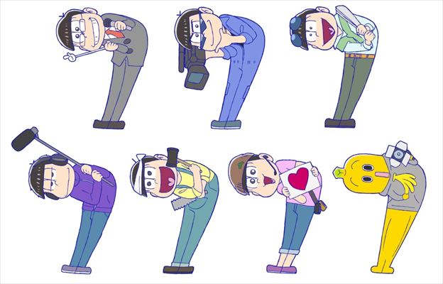 「おそ松さん」とナナナのコラボビジュアル。