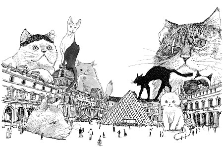 ビッグコミックオリジナルで連載される松本大洋「ルーヴルの猫」（仮）。