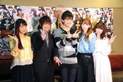 （左から）三森すずこ、松岡禎丞、石川界人、井上麻里奈、Pile。