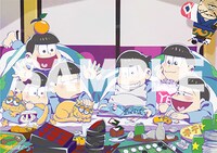 PASH!4月号に付属する「おそ松さん」のクリアファイル。