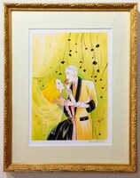 会場で販売されている版画「バジル氏の優雅な生活 エデンの園」。