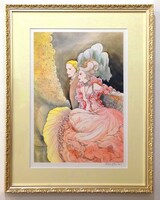 会場で販売されている版画「バジル氏の優雅な生活 春宵価千金」。