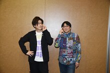 「坂本ですが？」トークショーに出演した、（左から）坂本役の緑川光、監督の高松信司。