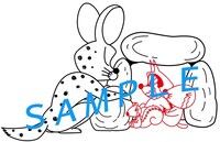 お台場「ぼのぼのの森ショップ」のスタンプサンプル。