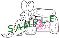 東京駅「ぼのぼのショップ」のスタンプサンプル。