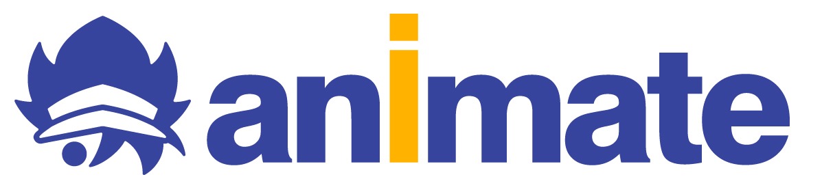 アニメ店長をモチーフにデザインされた、アニメイトの新ロゴマーク。