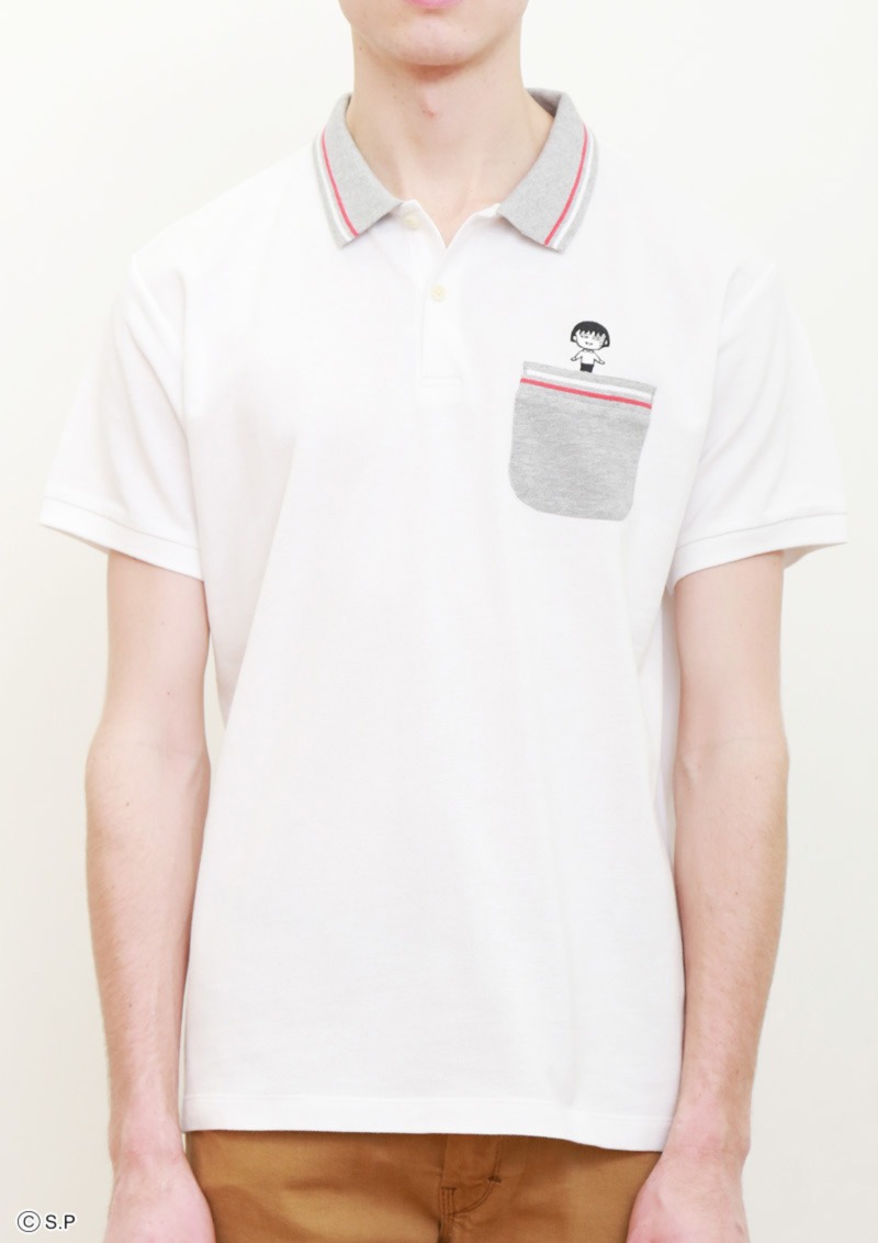 まる子 ガーン エンブロイダリーポロシャツ