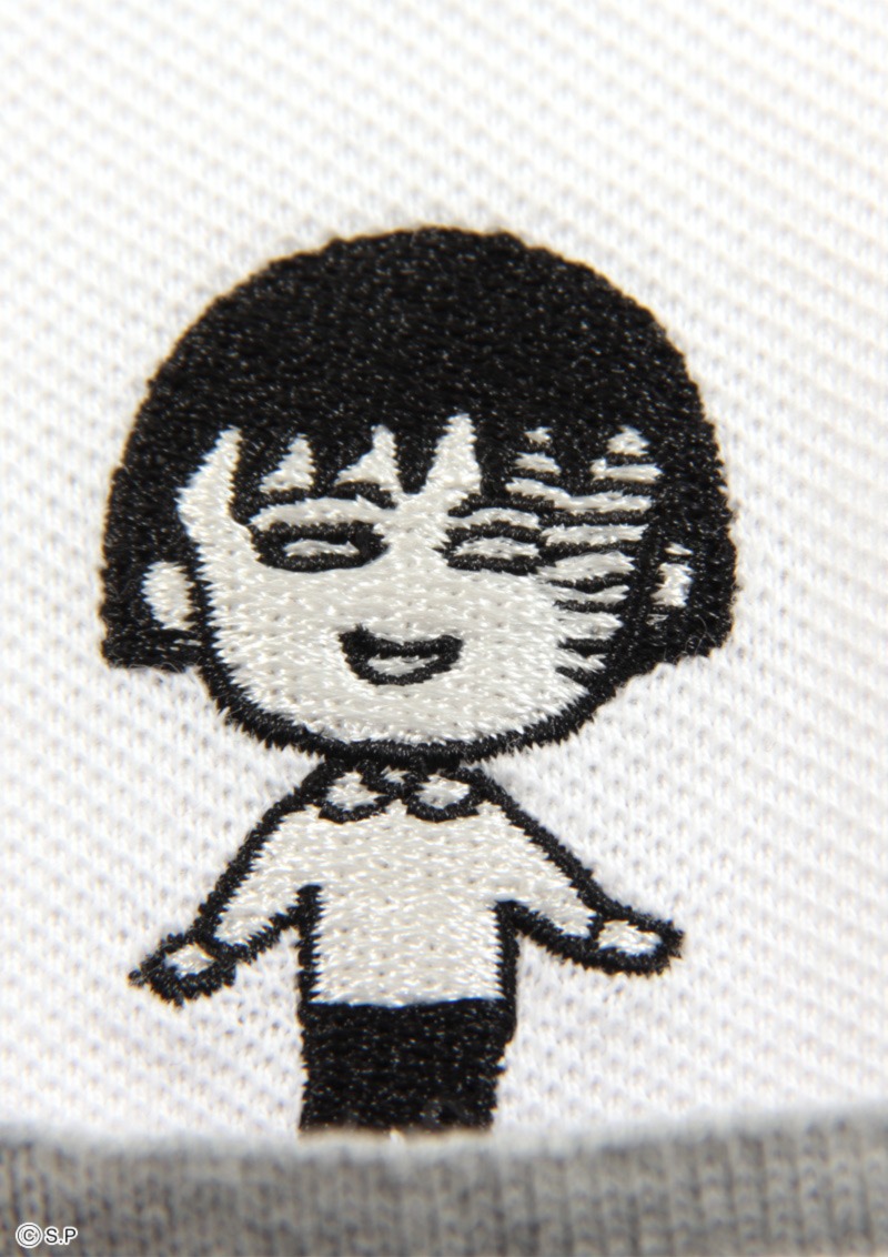 まる子 ガーン エンブロイダリーポロシャツ