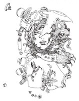 「ココ12年展限定Tシャツ」に使用されているイラストの原画。