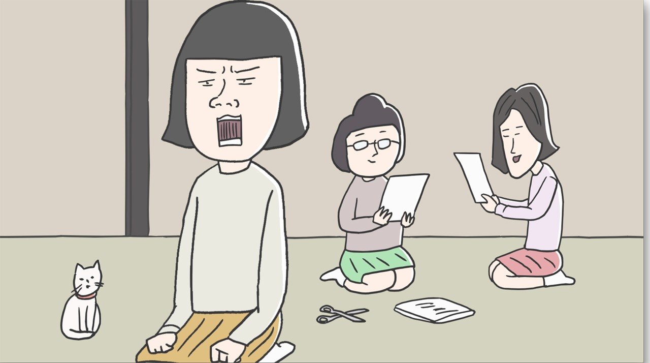 アニメ「猫も、オンダケ」より。