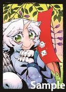 フェアの実施書店で配布される花札風イラストカード全7種のうち1種。