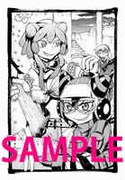 コミックガムの特約店で配布される特典ペーパーの絵柄。