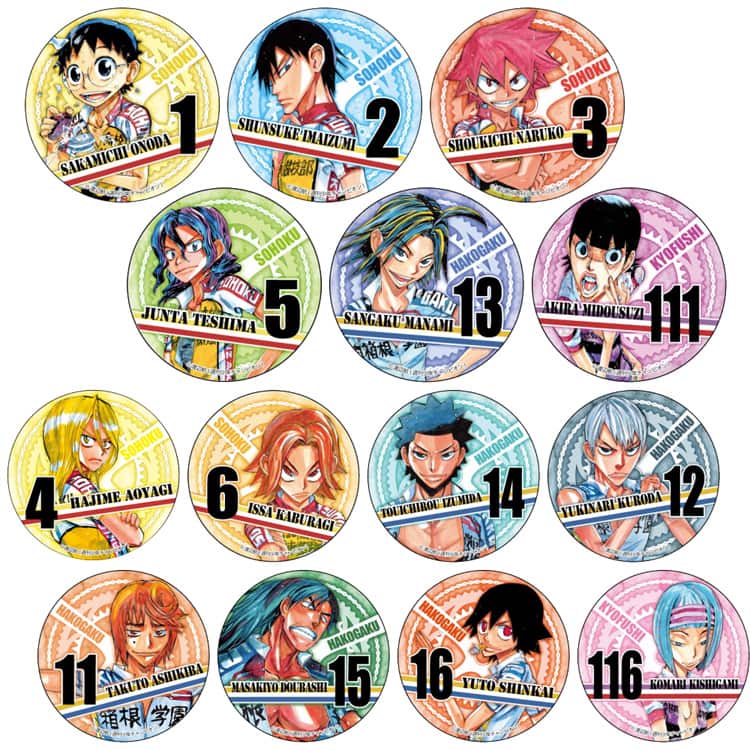 弱虫ペダル 渡辺航イラストのグッズがtsutayaに登場 パール紙缶バッジなど コミックナタリー