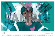 卓上カレンダーのうち、左近堂絵里のエンドカードイラストを使用した1枚。